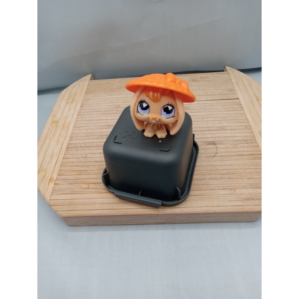 Littlest Pet Shop~#480~Bunny Rabbit~Lop Ears~Orange~Clover Eyes~Hat~Get Together - Picture 2 of 10